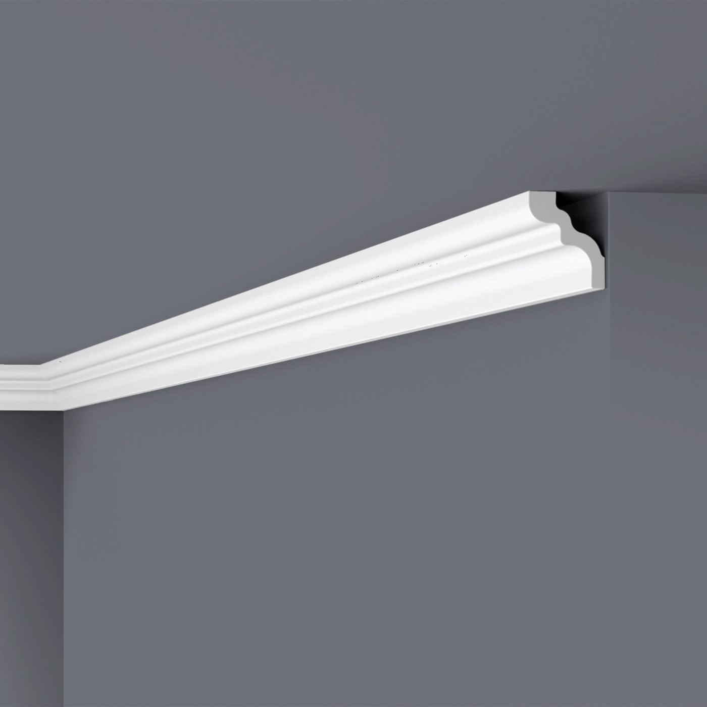 NOMASTYL® NMC 2m Ceiling Coving on plain wall and ceiling Decormania UK